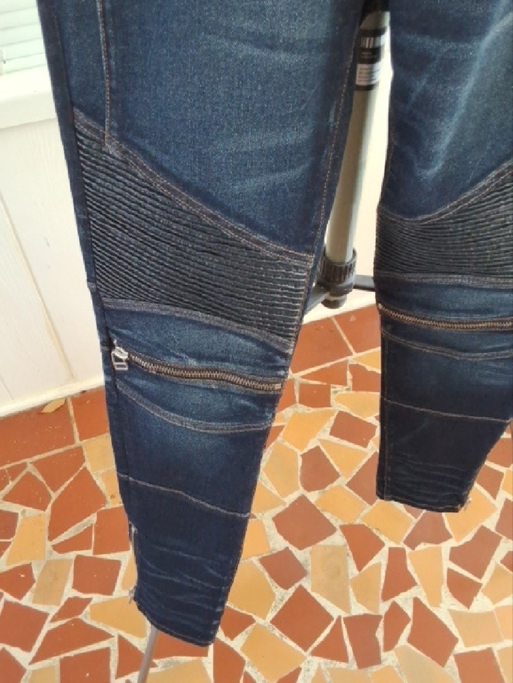 Cult of Individuality Dark Blue Men's Moto Skinny Jeans length 32 - Picture 3 of 7